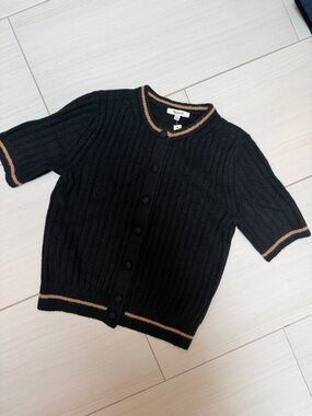Madewell Short Puff-Sleeve Cardigan